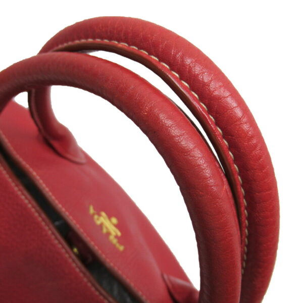 54245a 2 Prada 2Way Handbag Leather Red