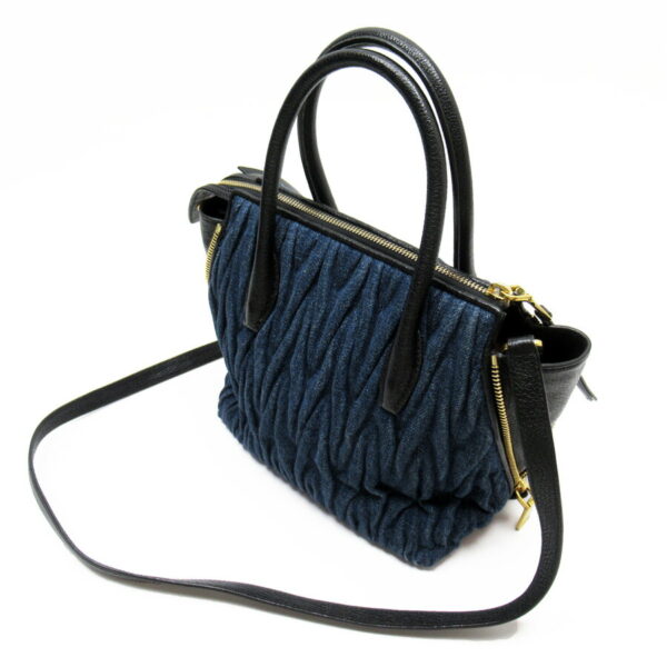 54247a 1 Miu Miu Handbag Crossbody Shoulder Bag Denim Blue