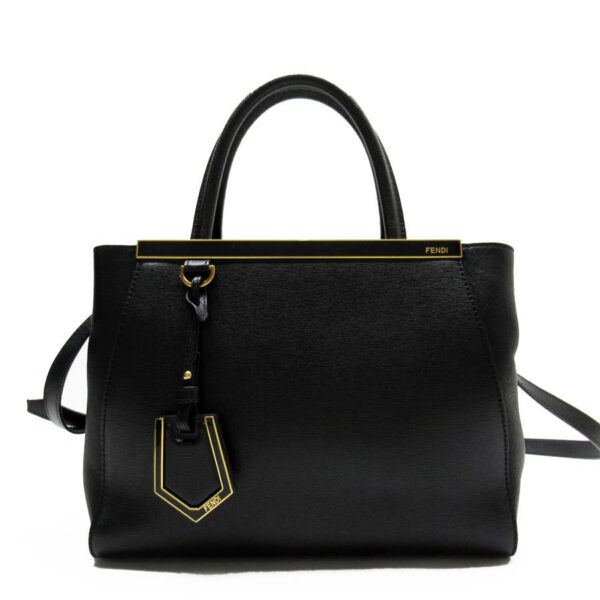 54318f Fendi Shoulder Bag 2Way Toujours Leather Black