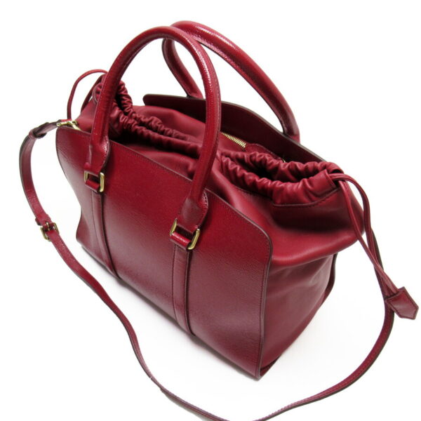 54355a 1 Burberry Leather Crossbody Shoulder Bag Red