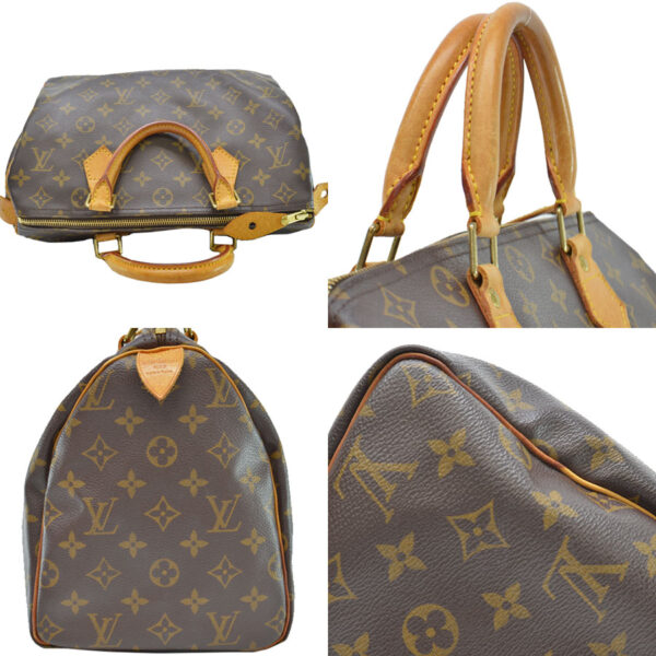 54379a 4 Louis Vuitton Speedy 30 Handbag Monogram Canvas Brown