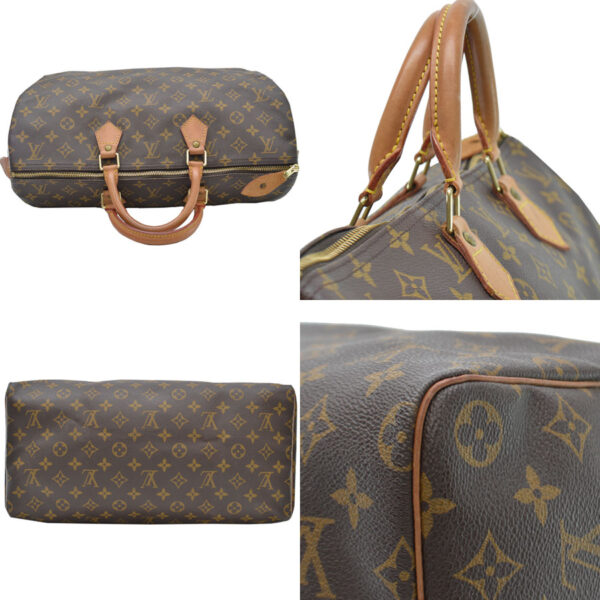 54383a 4 Louis Vuitton Speedy 40 Bag Monogram Canvas Brown