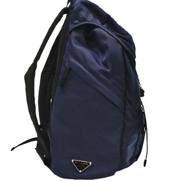 54384a 2 Prada Triangle Backpack Nylon Black Navy