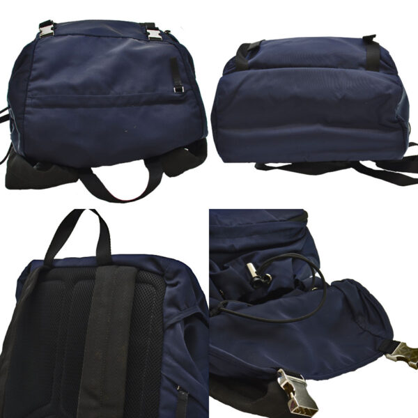 54384a 4 Prada Triangle Backpack Nylon Black Navy