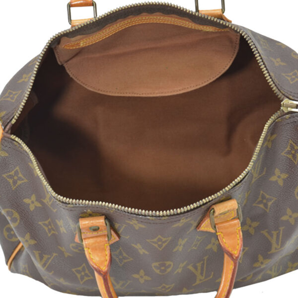 54386a 2 Louis Vuitton Speedy 35 Bag Monogram Canvas Brown