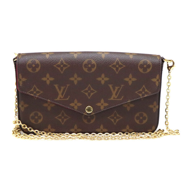 5452 1 Louis Vuitton Pochette Félicie Shoulder Bag Monogram Canvas Brown