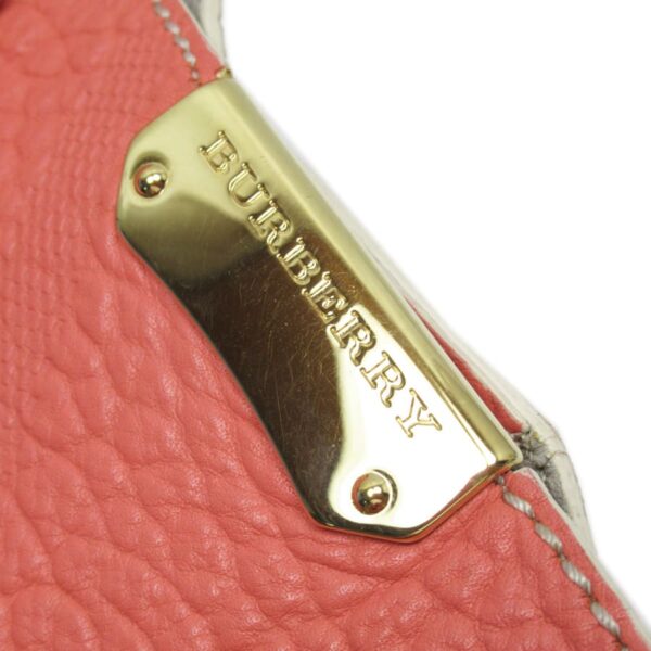 54702a 3 Burberry Nova Check Leather Shoulder Bag Pink Gray