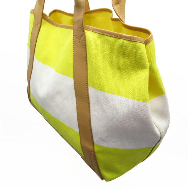 54882j 1 Balenciaga Canvas Tote Bag Natural Yellow White