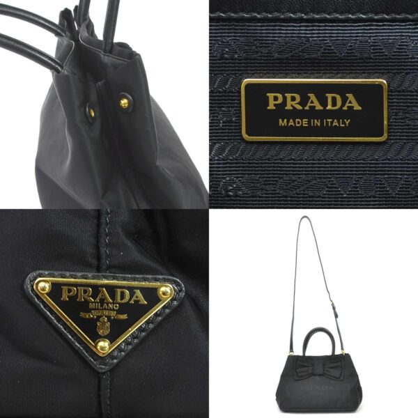 54923a 10 c Prada Crossbody Shoulder Bag 2Way Nylon Black