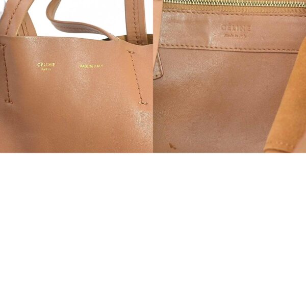 55082g 10 c Celine Hippo Vertical Handbag Leather Camel Black