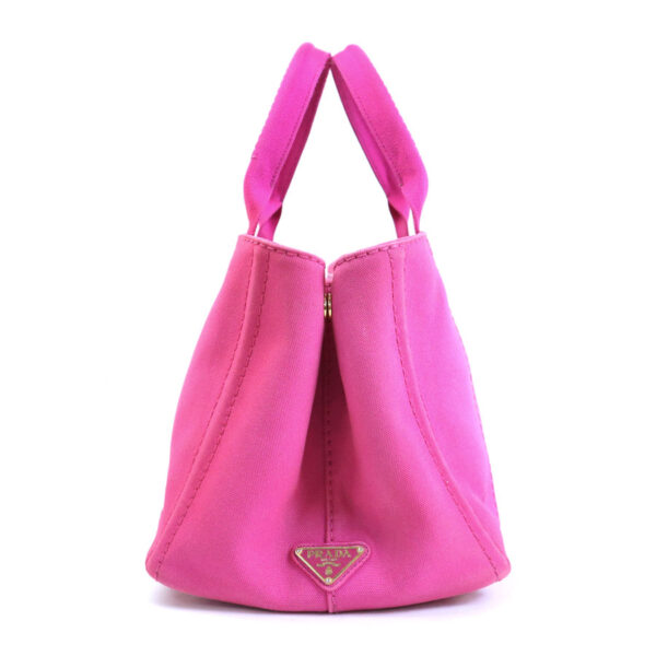 55211f 1 Prada Canapa Canvas Tote Bag Pink