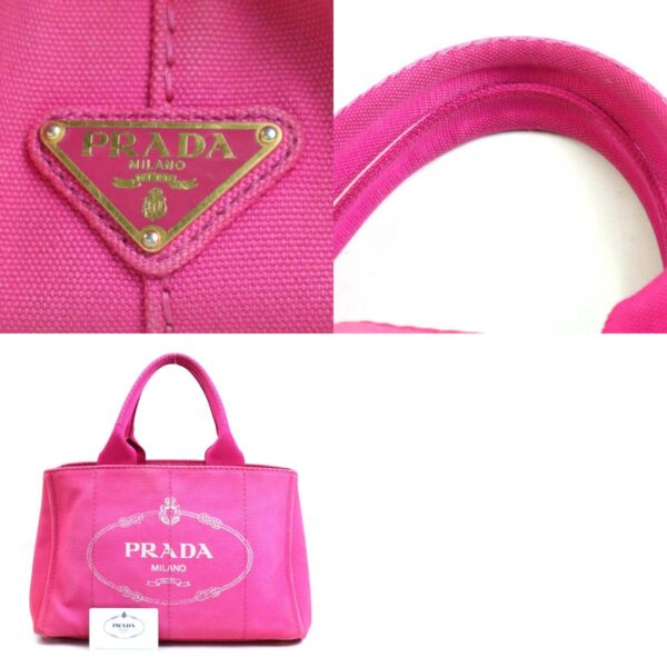 55211f 10 c Prada Canapa Canvas Tote Bag Pink