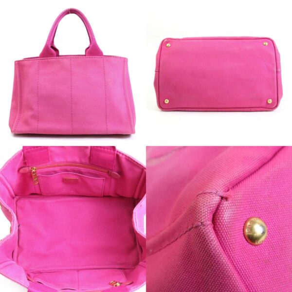 55211f 2 c Prada Canapa Canvas Tote Bag Pink