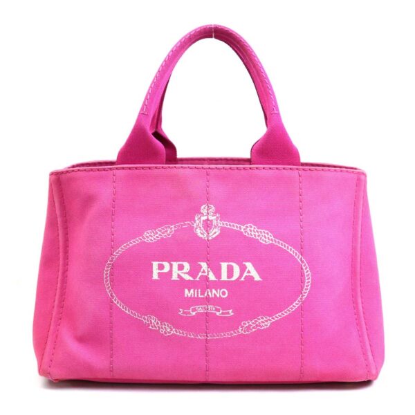 55211f Prada Canapa Canvas Tote Bag Pink