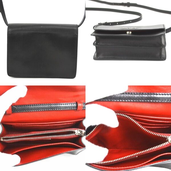 55244a 2 c Prada Leather Crossbody Shoulder Bag Black