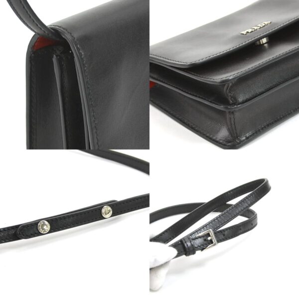 55244a 6 c Prada Leather Crossbody Shoulder Bag Black