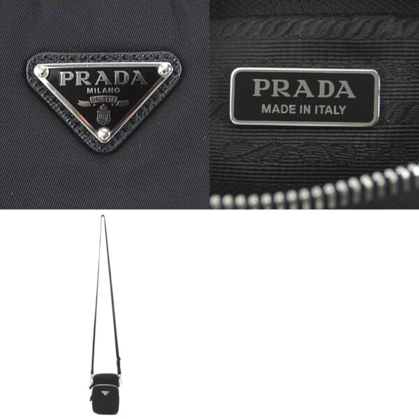 55336k 10 c Prada Nylon Smartphone Case Crossbody Shoulder Bag Black