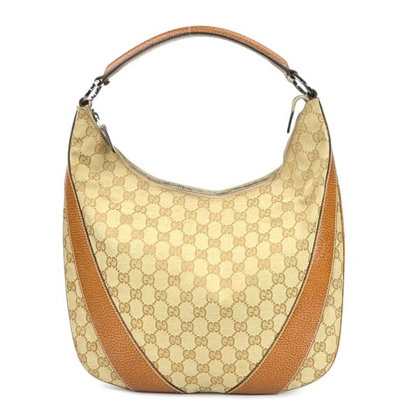 55361a Gucci GG Canvas Shoulder Bag Brown