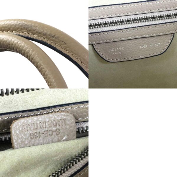 55419i 10 c Celine Luggage Mini Shopper Handbag Leather Beige