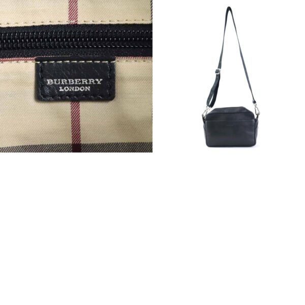 55494g 10 c Burberry Leather Crossbody Shoulder Bag Black