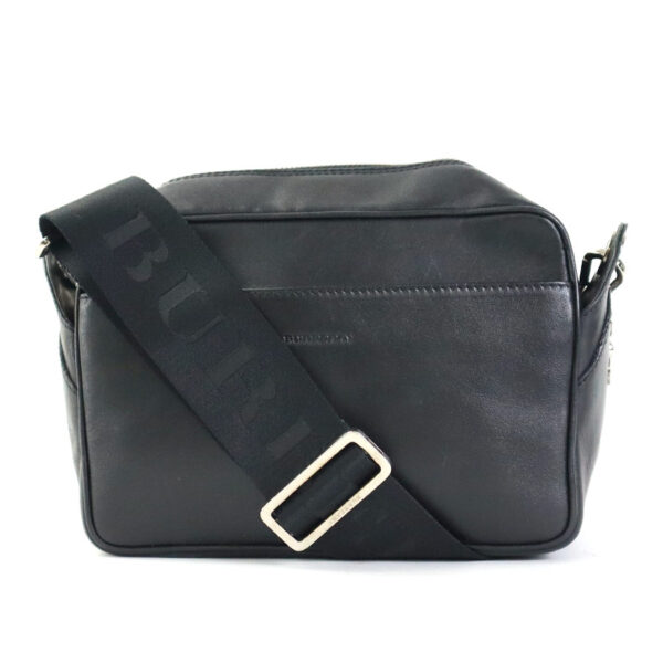 55494g Burberry Leather Crossbody Shoulder Bag Black