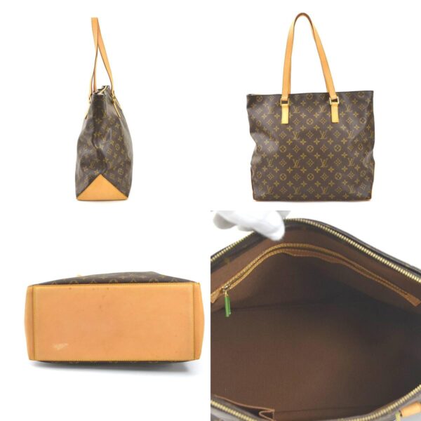 55591a 1 c Louis Vuitton Shoulder Bag Monogram Cabas Mezzo Brown Canvas