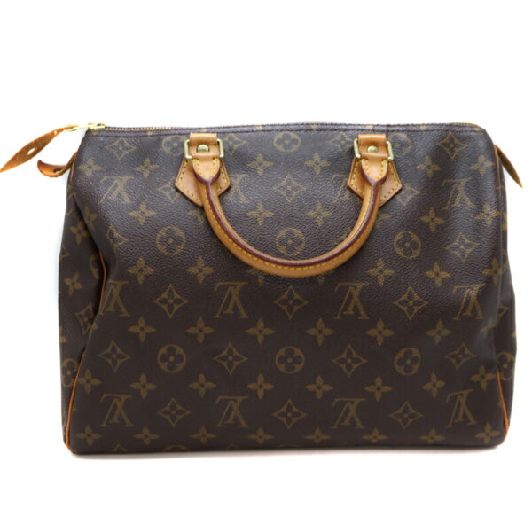 5652 2 Louis Vuitton Speedy 30 Handbag Monogram Canvas Brown