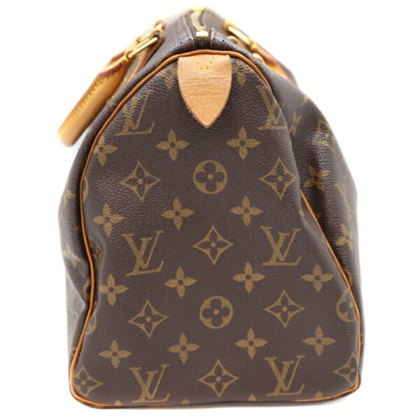 5652 3 Louis Vuitton Speedy 30 Handbag Monogram Canvas Brown