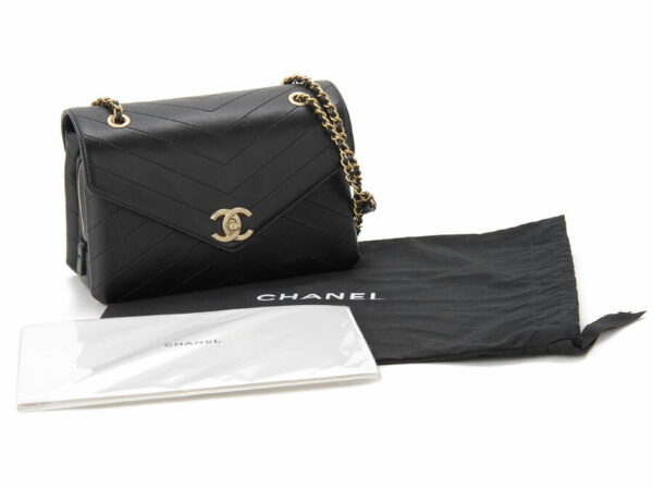 57431 y83566 94305 3 Chanel Lambskin Flap Shoulder Bag Black