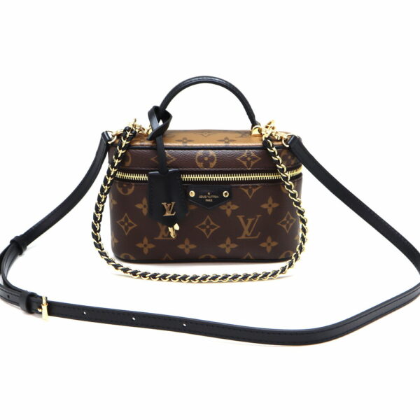 5754 1 Louis Vuitton Vanity Chain Pouch 2WAY Bag Reverse Brown