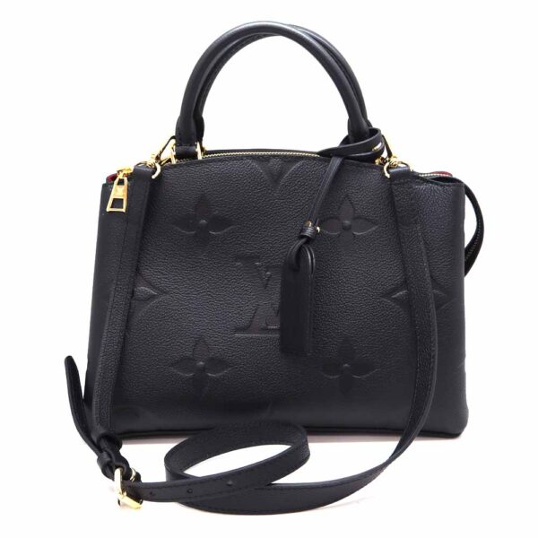 5849 1 Louis Vuitton Petit Palais PM Handbag Empreinte Leather Black