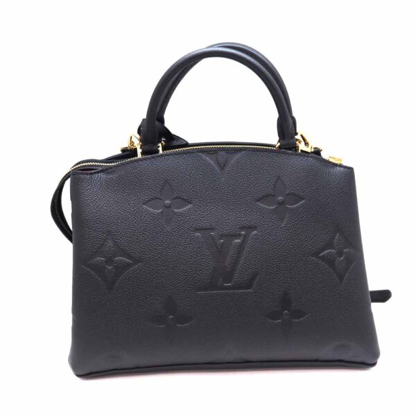 5849 2 Louis Vuitton Petit Palais PM Handbag Empreinte Leather Black