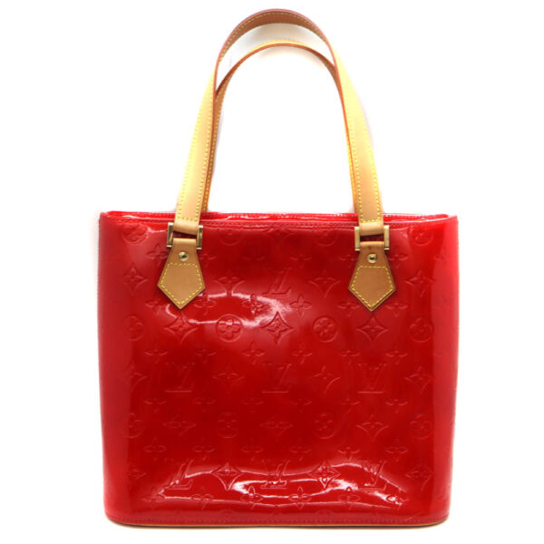 5880 1 Louis Vuitton Houston Handbag Monogram Vernis Leather Red