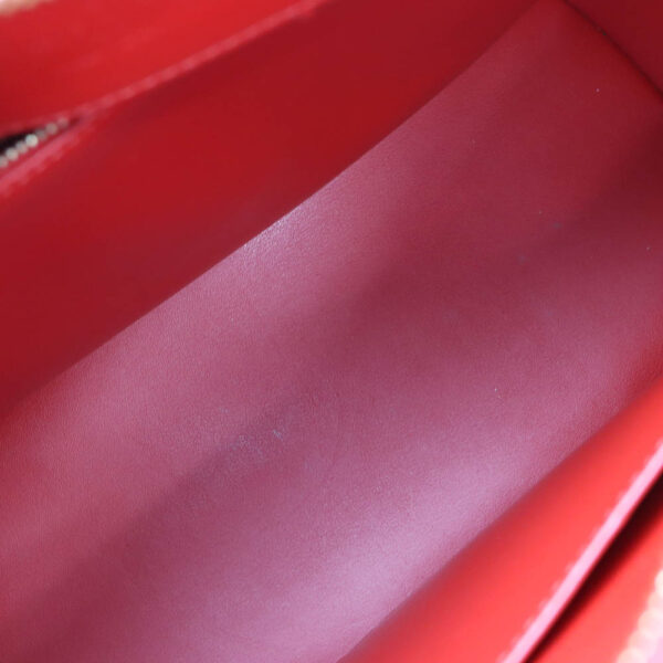 5880 6 Louis Vuitton Houston Handbag Monogram Vernis Leather Red