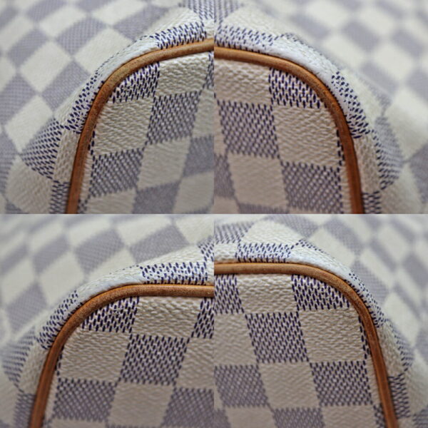 5911 6 Louis Vuitton Saleya PM Handbag Damier Canvas Azur White