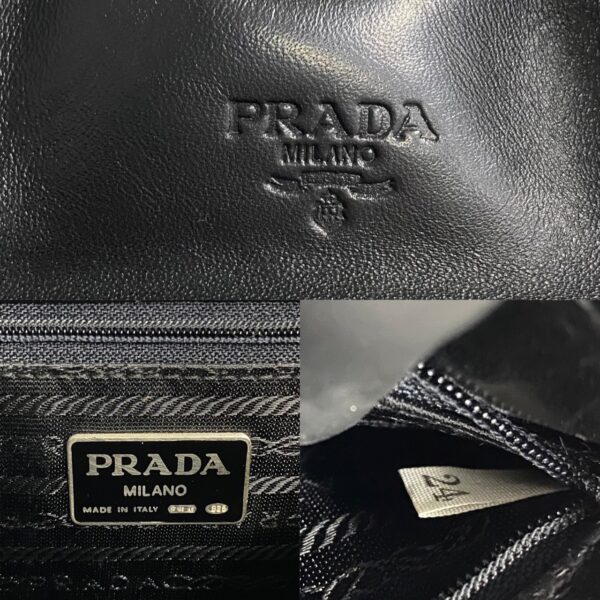 5apl 20423660 4 Prada Nappa Leather Turnlock Mini Tote Bag Black