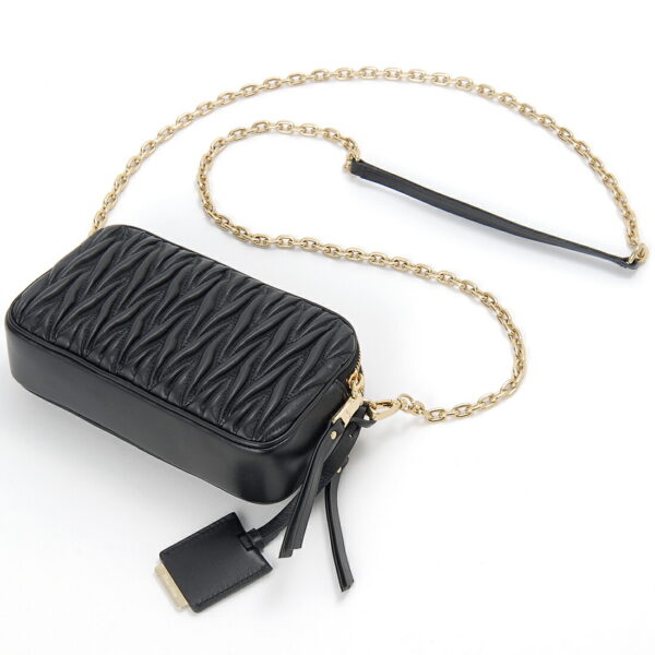 5bp045n88f0002olo 1 Miu Miu Matelassé Shoulder Bag Black