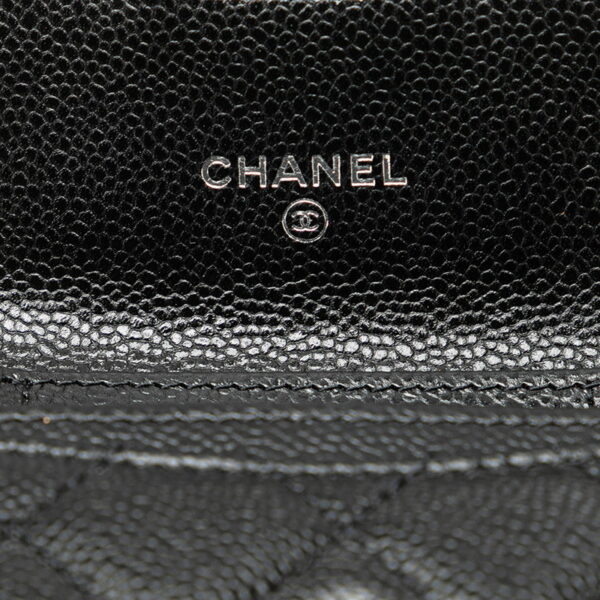 5m577ij3wb0tuxjq 6 Chanel Mini Matelasse Chain Wallet Shoulder Bag Caviar Skin Black