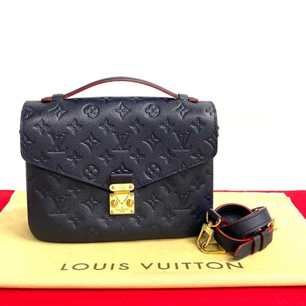 5sbk ap069739 1 Louis Vuitton Pochette Métis MM 2WAY Empreinte Leather Navy Blue