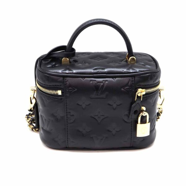 6032 2 Louis Vuitton Vanity PM Shoulder Bag Leather Black