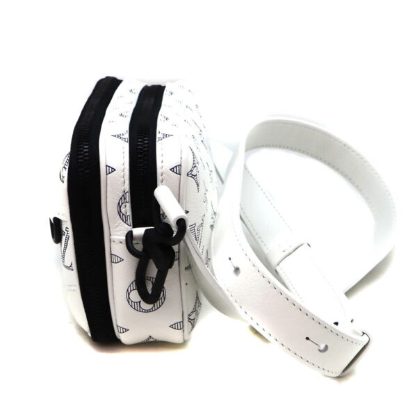 6033 3 Louis Vuitton Alpha Wearable Wallet Shoulder Bag Canvas White