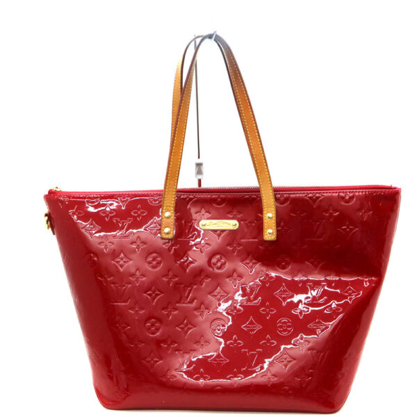 6312 1 Louis Vuitton Bellevue GM Handbag Monogram Vernis Red