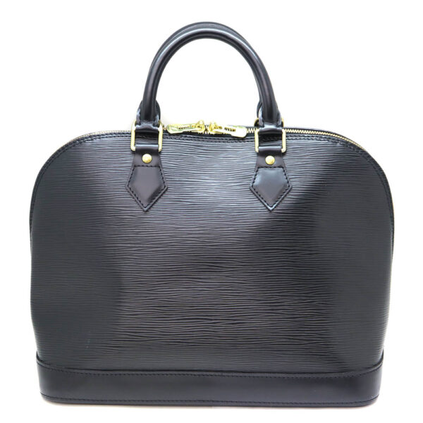 6356 2 Louis Vuitton Alma Handbag Epi Leather Black