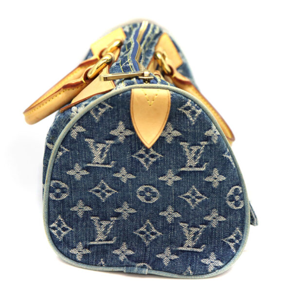 6455 4 Louis Vuitton Neo Speedy Bag Monogram Denim Blue