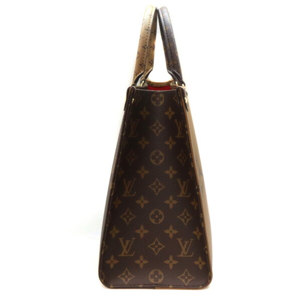 6551 4 Louis Vuitton On the Go MM Handbag Monogram Canvas Brown