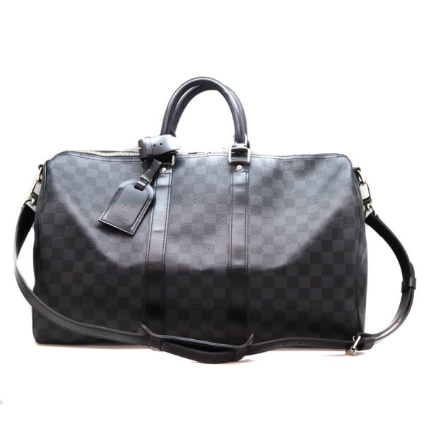 6633 1 Louis Vuitton Keepall Bandouliere 45 Travel Bag Epi Leather Black