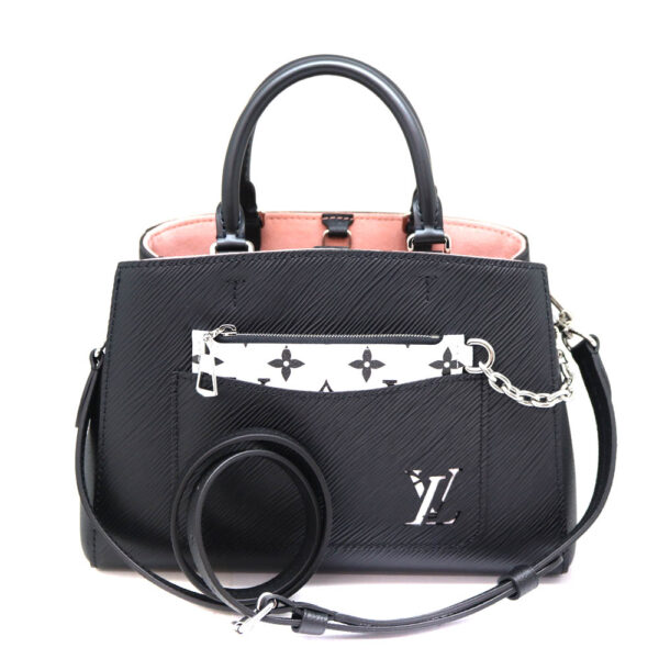 6663 1 Louis Vuitton Marelle Tote BB Bag Epi Leather Black