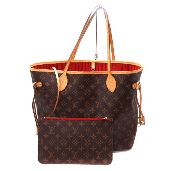 670 1 Louis Vuitton Neverfull MM Tote Bag Monogram Canvas Brown