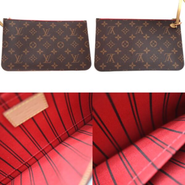 670 12 Louis Vuitton Neverfull MM Tote Bag Monogram Canvas Brown