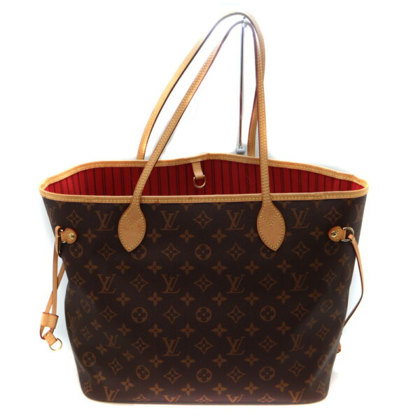 670 2 Louis Vuitton Neverfull MM Tote Bag Monogram Canvas Brown